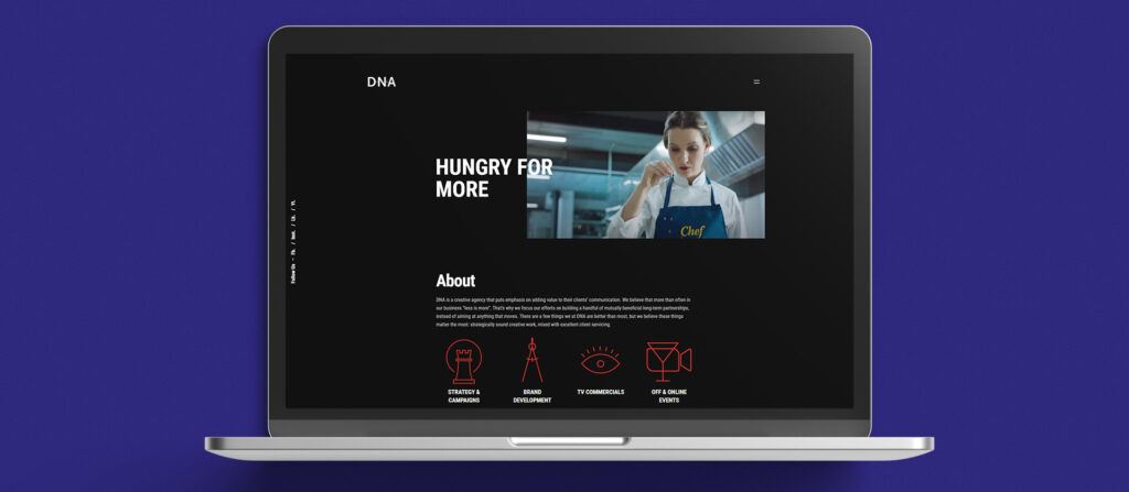 DNA website - desktop